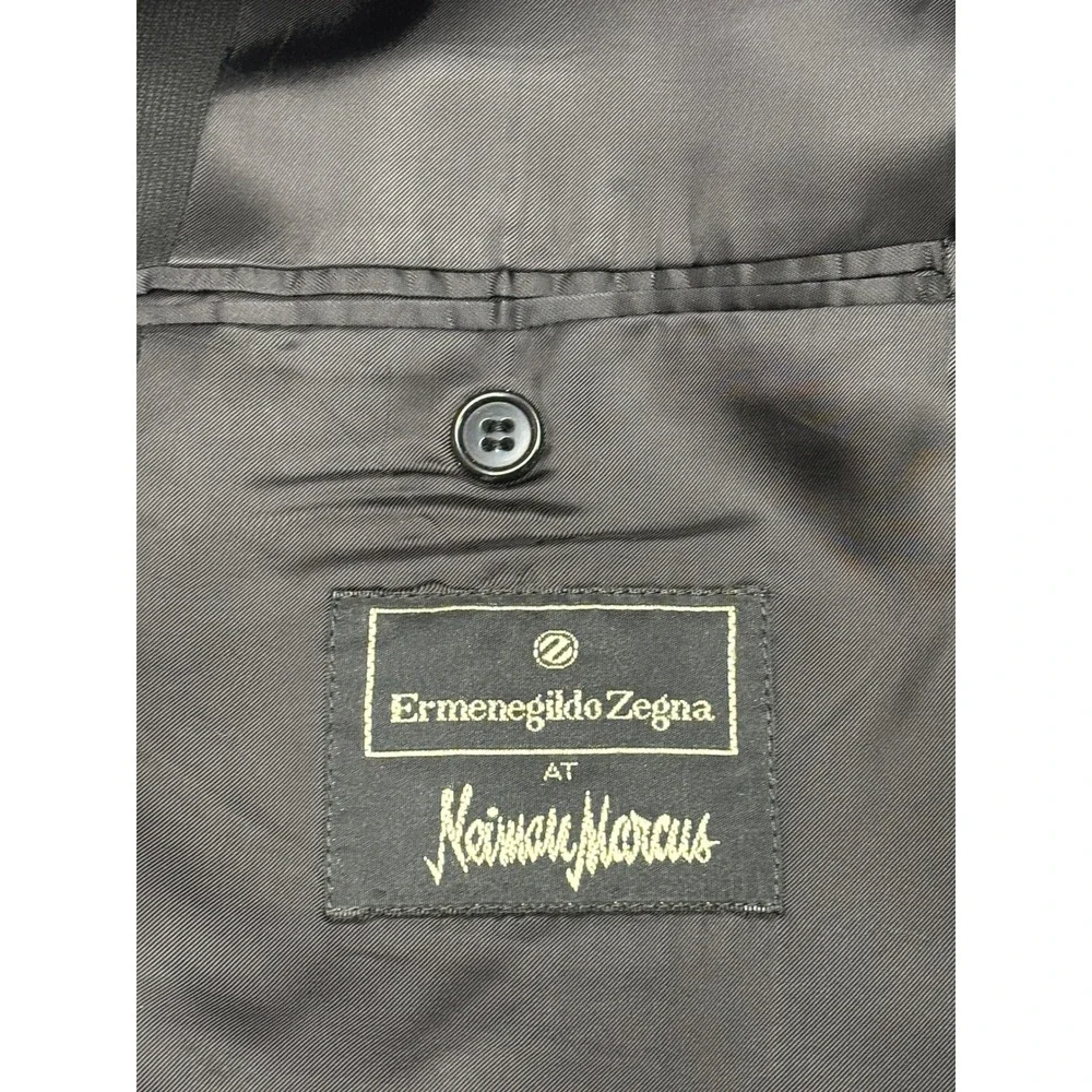 Ermenegildo Zegna Men's Super 100s‎ Fine Worsted Wool Blazer Made Italy Black 42
